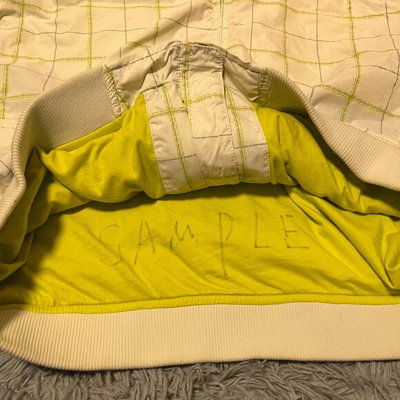 Oakley Plaid Cream Yellow Nylon Wind Breaker Outdoor Jacket Men’s XXL Hooded - Picture 6 of 10